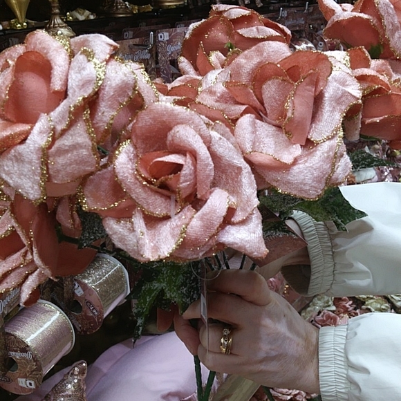 Pink and Gold Christmas Decorations Elf On A Ball - Picture 13 of 16